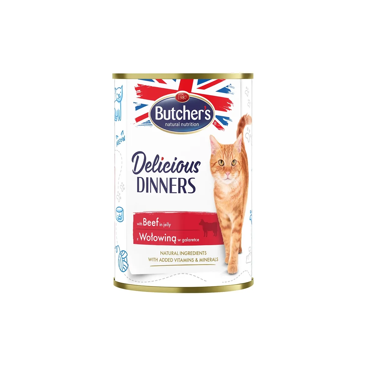 Butcher's консервы Delicious Dinners с кусочками говядины в желе 400г - Изображение товара