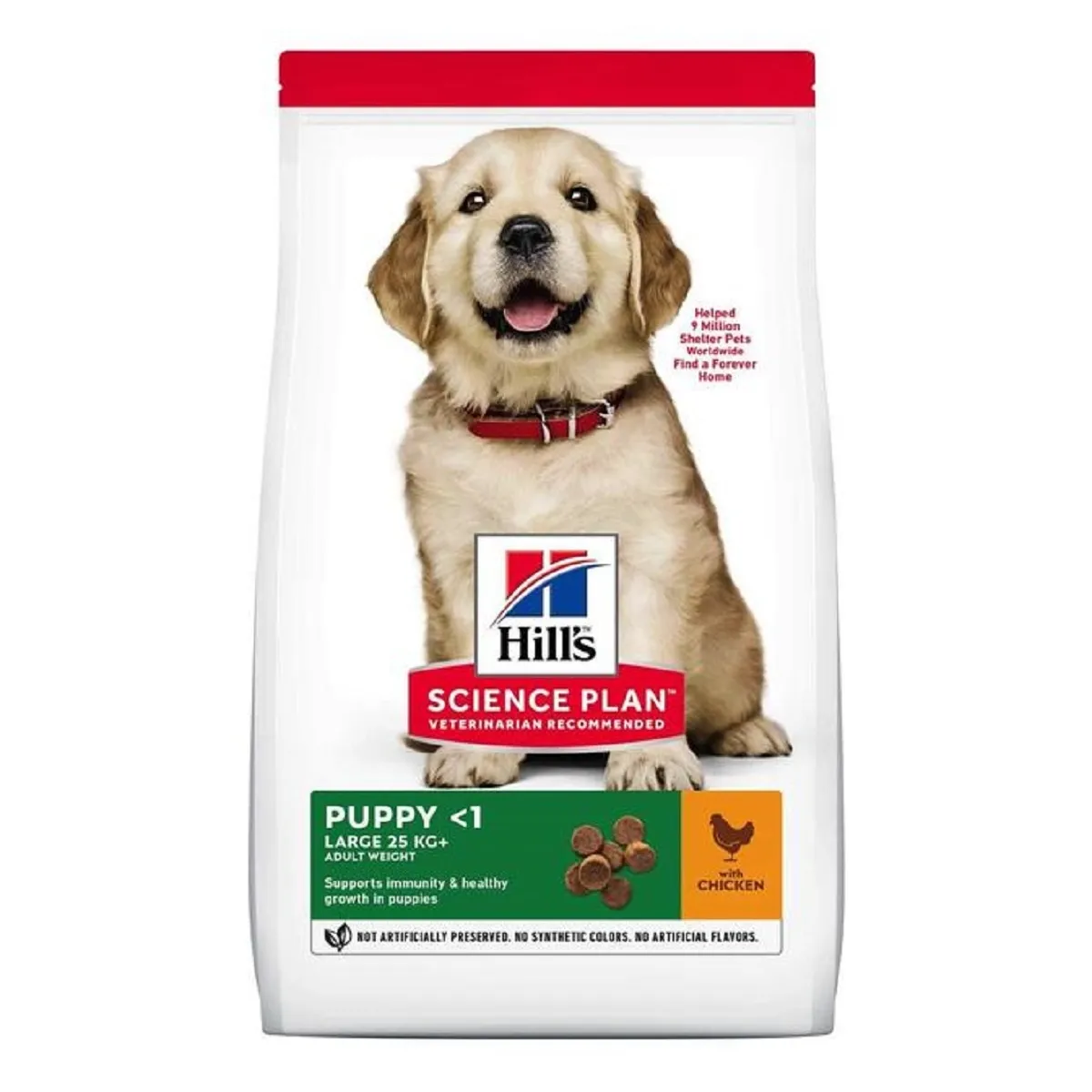 Hills корм с курицей для щенков крупных пород, 14,5 кг. - Изображение товара
