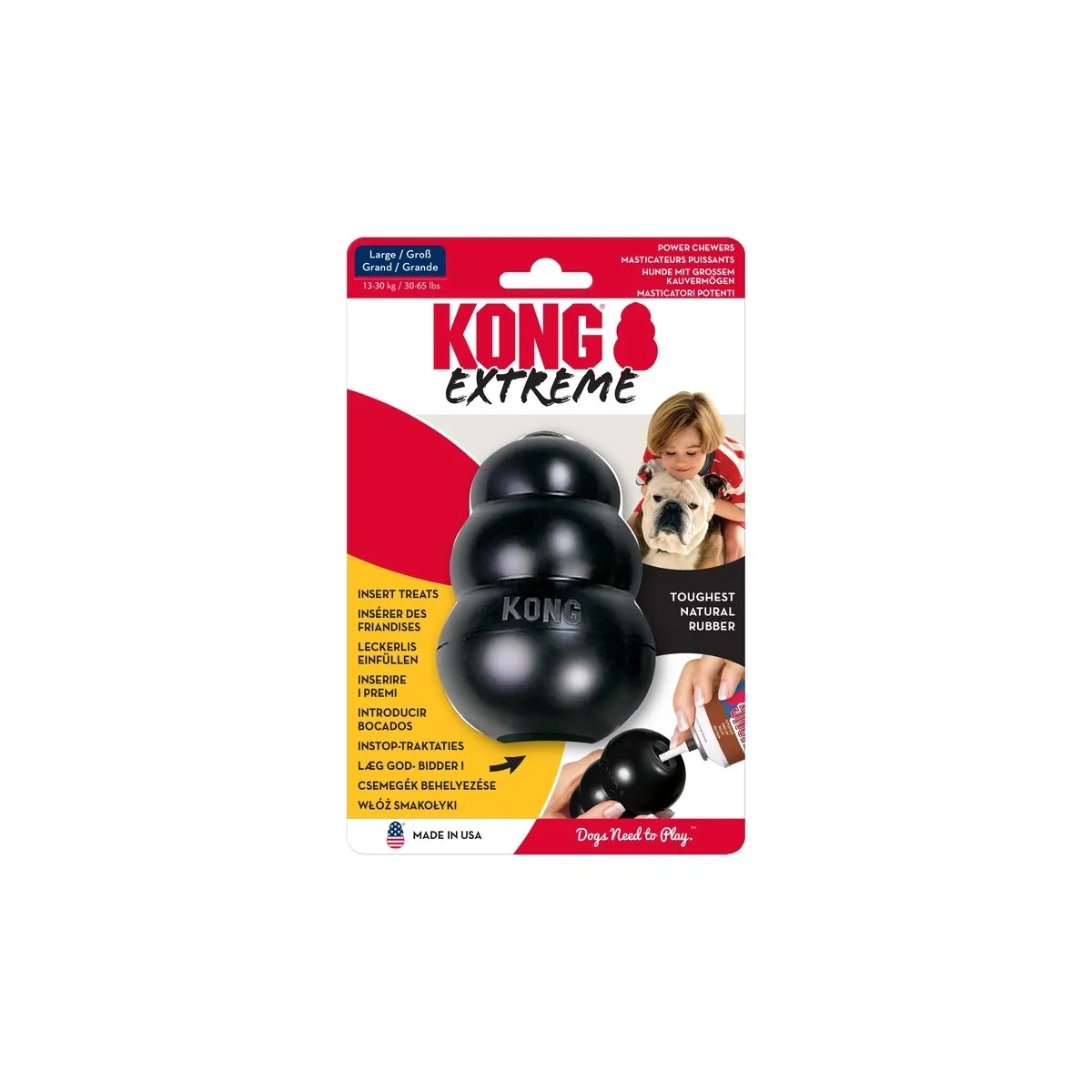 Kong Extreme L игрушка для собак, наполняемая, черная - Изображение товара 1