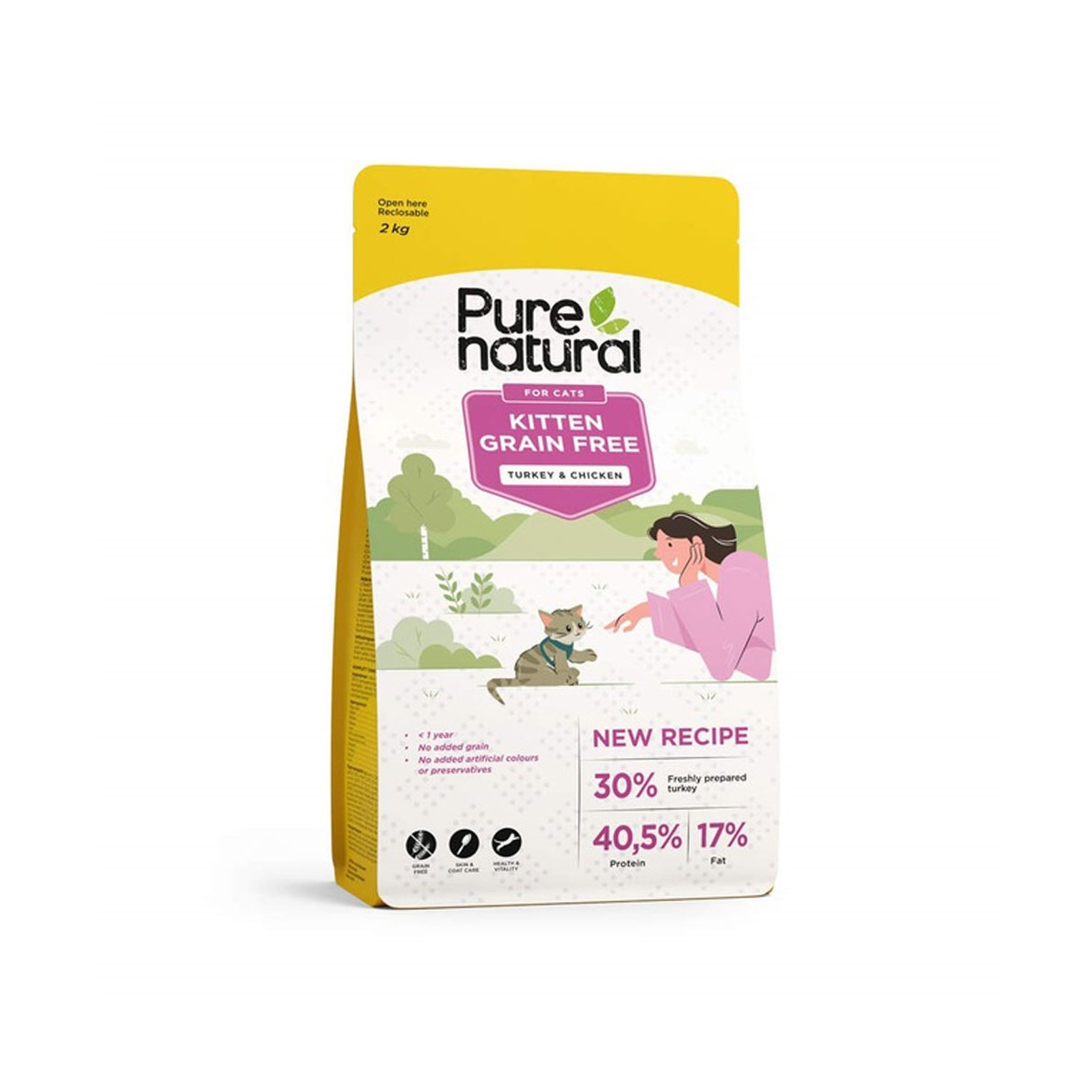 PURENATURAL KASSIPOJA TÄISSÖÖT TERAVILJAVABA KANA/KALKUN 2KG* # - Изображение товара 1