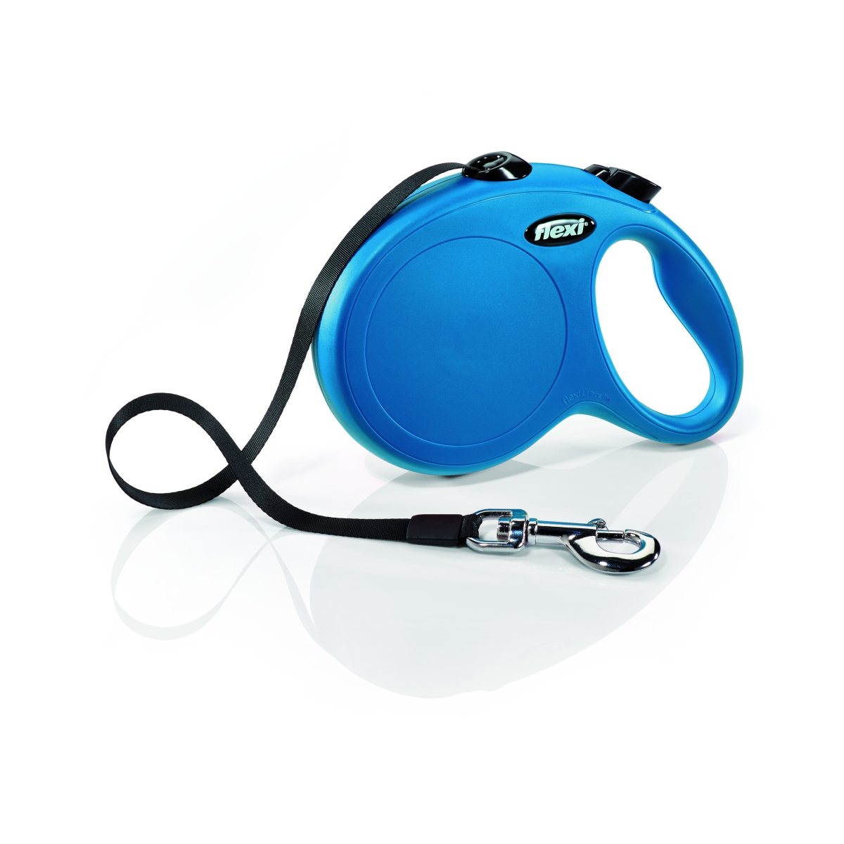 Flexi Classic Compact L поводок-рулетка, лента, 5 м, синий - Изображение товара