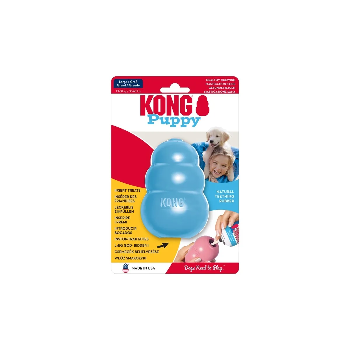 Kong Puppy игрушка для щенков, резиновая, наполняемая, размер L - Изображение товара 1