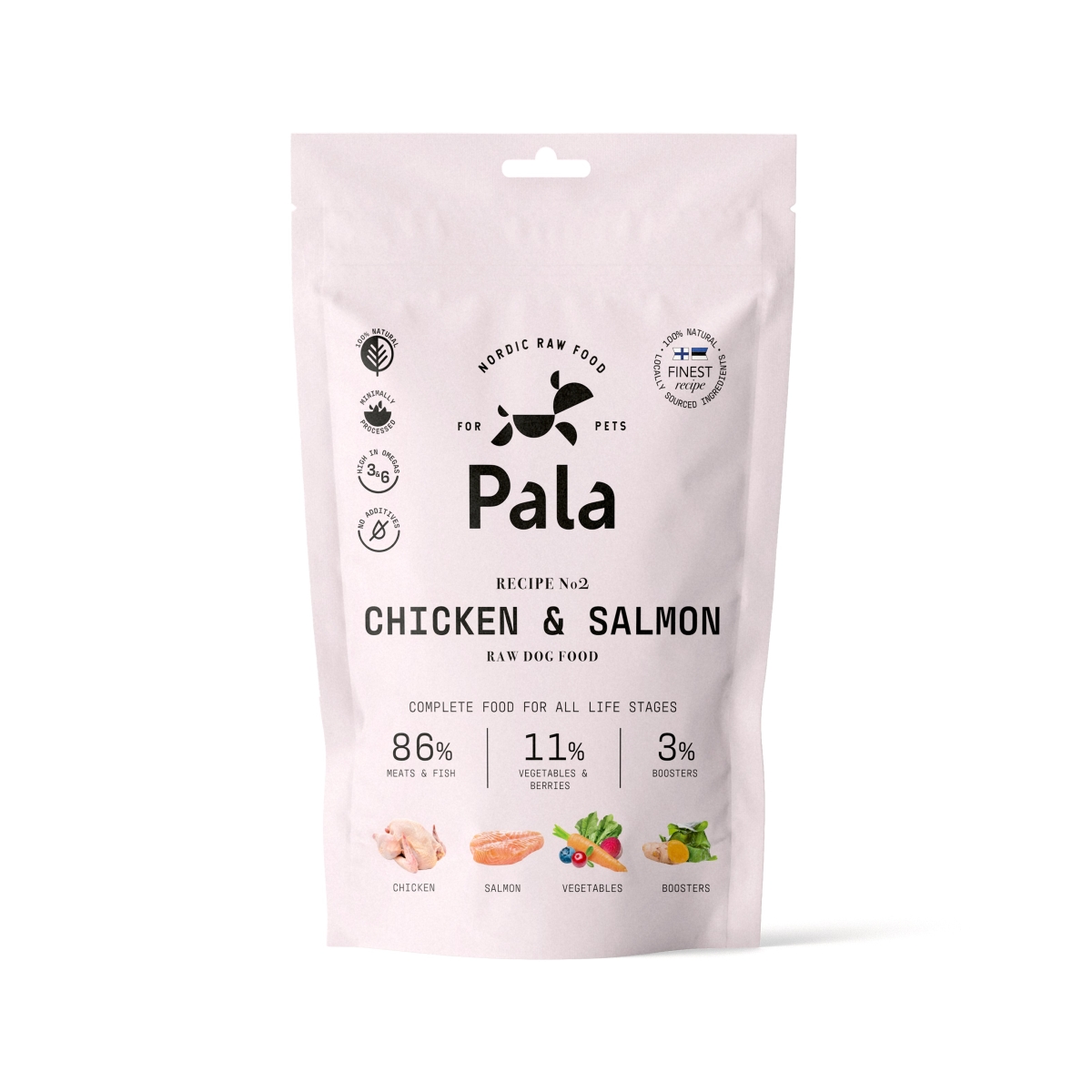 Pala сырой корм для собак, курица/лосось 100 г - Изображение товара 1