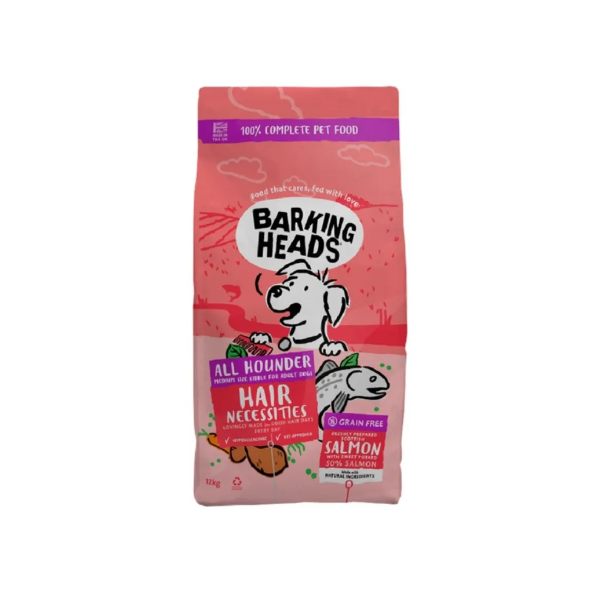 Barking Heads Pooched Salmon сухой корм для собак, 12 кг - Изображение товара 1