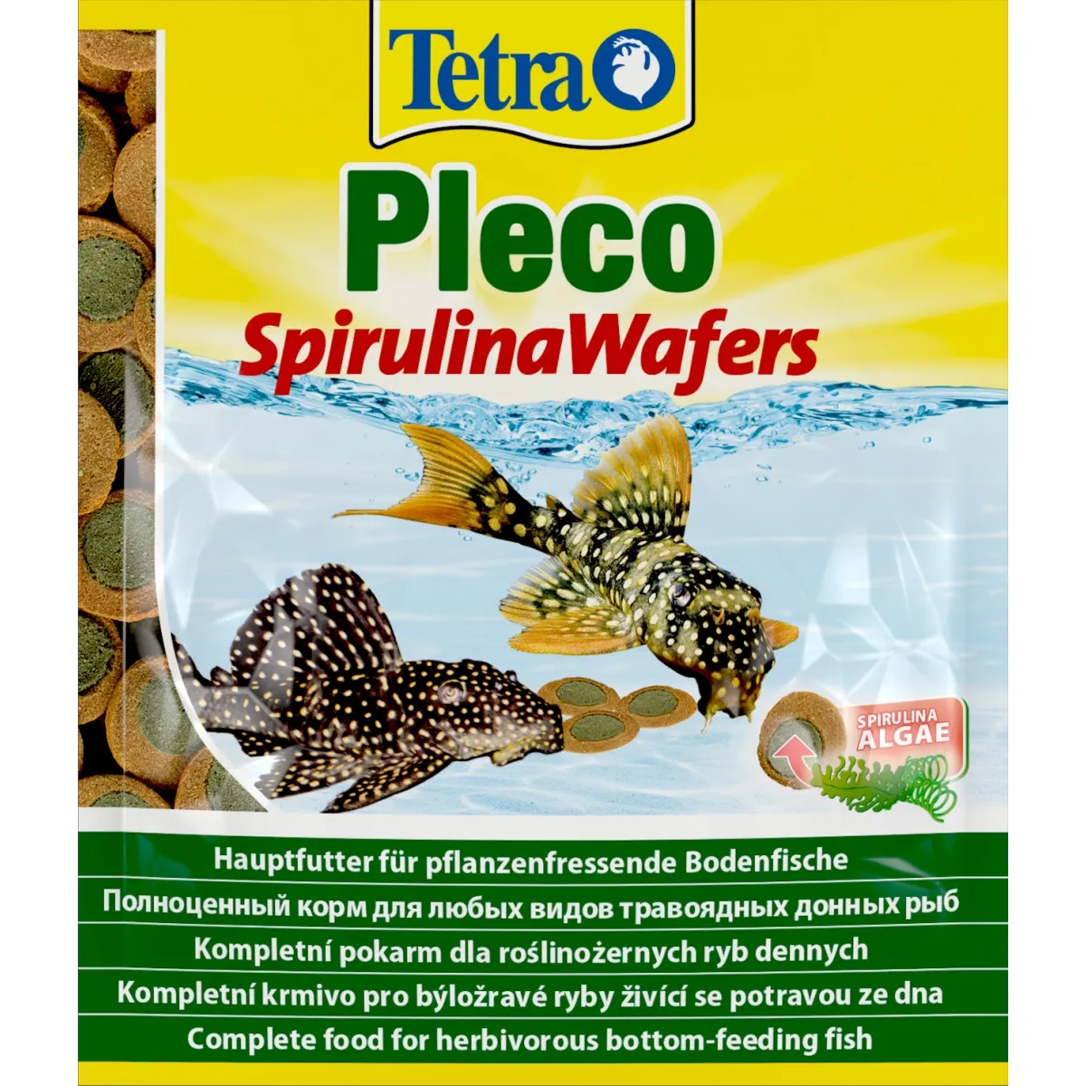 Tetra Pleco Spirulina корм для рыб, фавли, 15г - Изображение товара