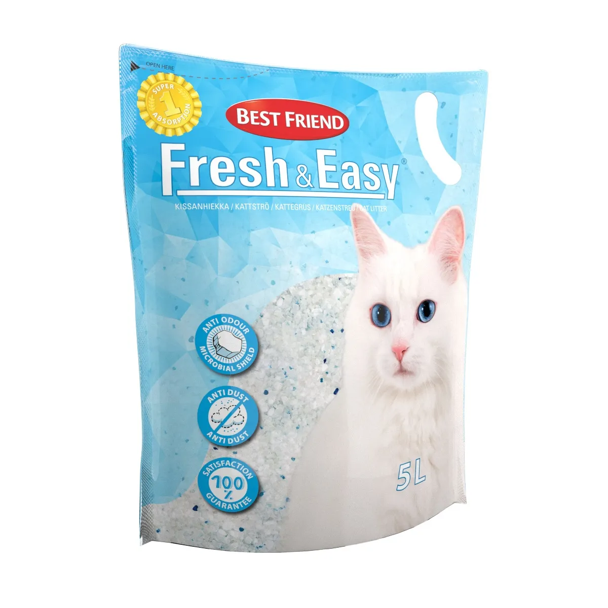 Best Friend Fresh&Easy кошачий наполнитель, силикогель, 5 L - Изображение товара