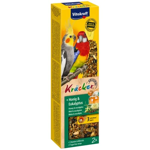 Vitakraft Kräcker лакомство для попугаев, мед и эвкалипт, N2