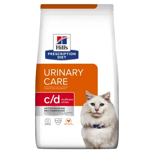Hills PD C/D Stress Feline Adult - сухой корм для кошек, курица, 8 кг
