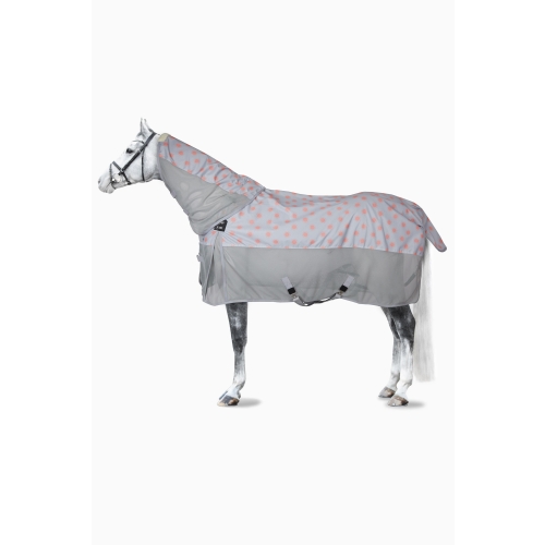 Попона от дождя Horze Nevada 600D 125 см, серая / розовая