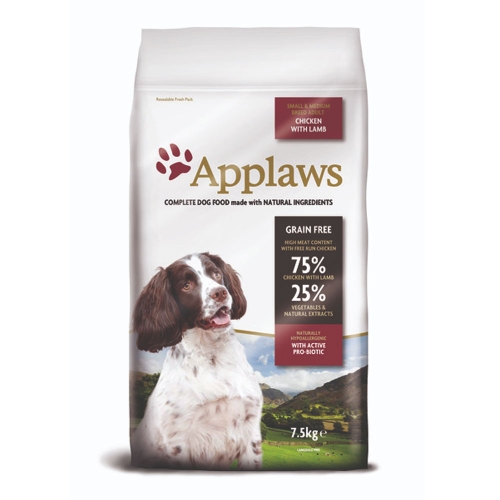Applaws корм для собак мелких/средних пород, курица/ягненок, 7,5 кг