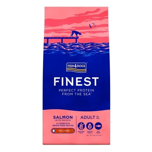 Fish4Dogs сухой корм для для собак, лосось, мелкие гранулы, 6 кг