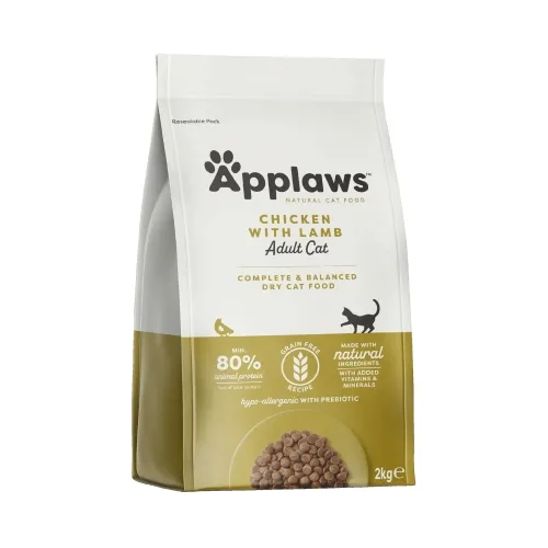 Applaws сухой корм для кошек, курица/ягненок, 2 кг