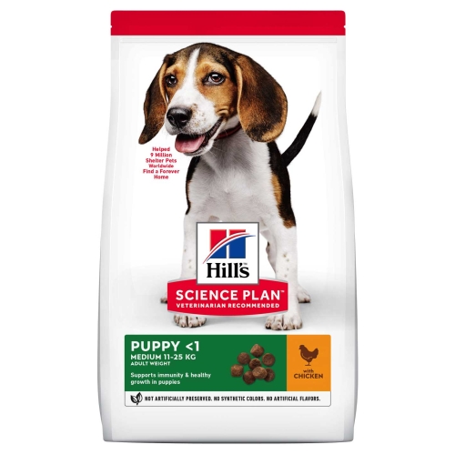 Hills Canine Puppy - сухой корм для собак, курица, 14 кг