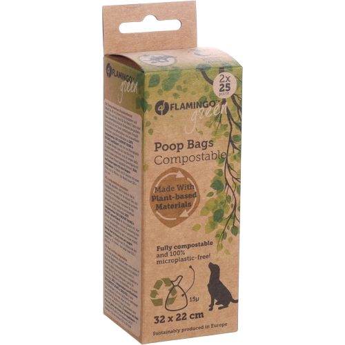 FLAMINGO HÜGIEENIKOTID GREEN 2*25 TK KOMPOSTEERITAVAD