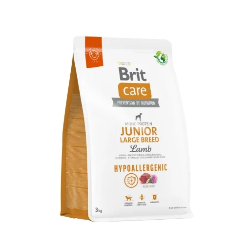 BRIT CARE KOERA TÄISSÖÖT SUUR TÕUG JUUNIOR LAMMAS/RIIS 3KG*