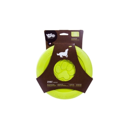 West Paw Zisc игрушка для собак, летающая тарелка 21,6 см, зеленая