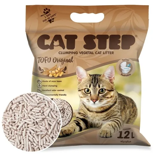 Cat Step Tofu наполнитель для кошачьего туалета, без запаха, 5,6 kg/ 1