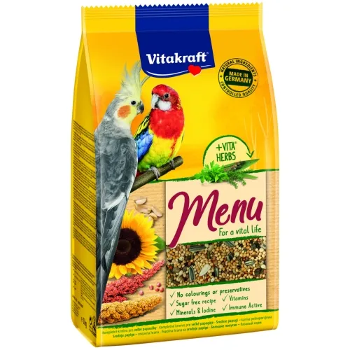 Vitakraft Premium Menu корм для попугаев среднего размера, 1 кг