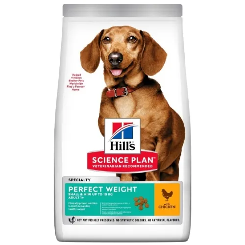 HILLS PERFECT WEIGHT корм для собак мелких пород, курица, 1,5 кг