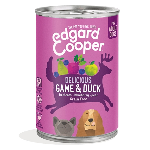 Edgard Cooper консервы для собак, дичь/утка, 400 г