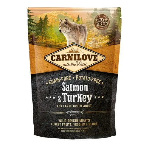 CARNILOVE KOERA TÄISSÖÖT SUUR TÕUG LÕHE/KALKUN 1,5KG*