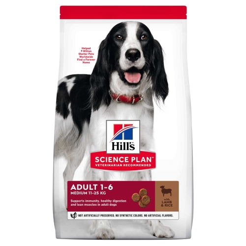 Hills сухой корм для собак средних пород, ягненок/рис, 2,5 кг