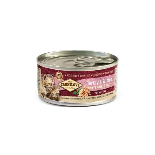 CARNILOVE KASSIPOJA KONSERV KALKUN/LÕHE 100G*