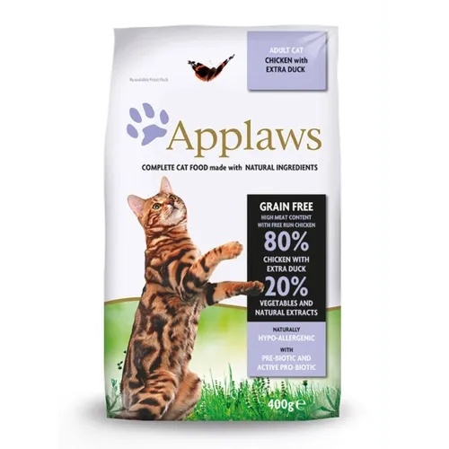 Applaws сухой корм для кошек, курица/утка, 0,4 кг