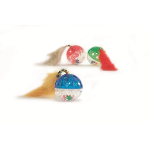 Beeztees игрушка для кошек, звонкий мяч с мягкой мышкой