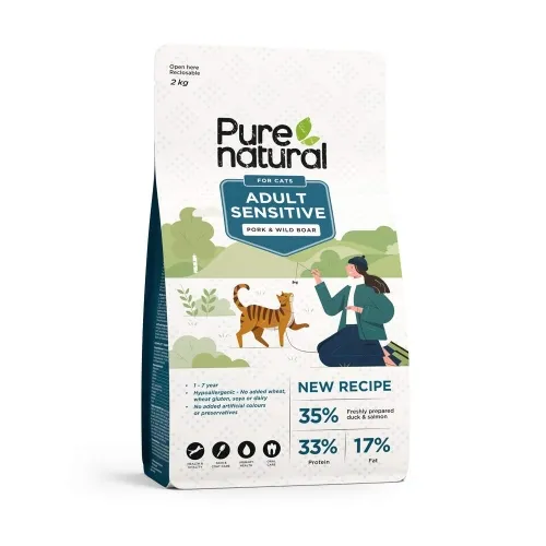 PURENATURAL KASSI TÄISSÖÖT SENSITIVE SIGA/METSSIGA 2KG*