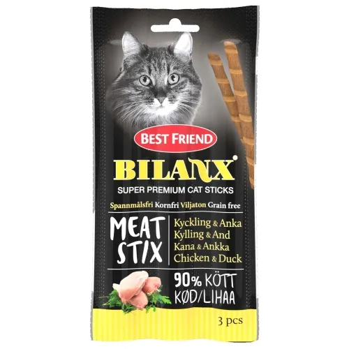 Best Friend Bilanx лакомство для кошек с курицей и уткой, 3 шт 15 г