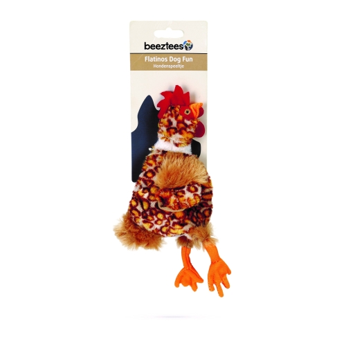Beeztees Flatinos игрушка для собак, курица, 25 см