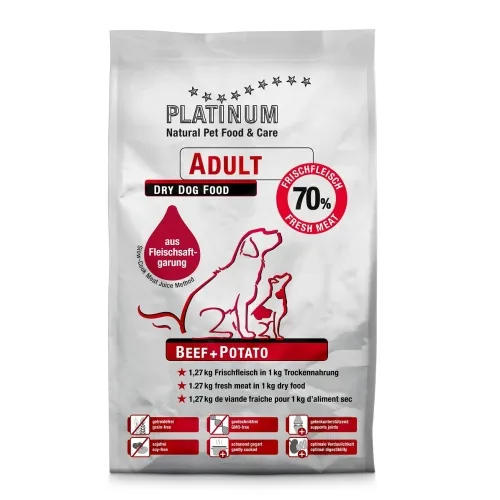Platinum сухой корм для собак, говядина/картофель, 1.5 кг