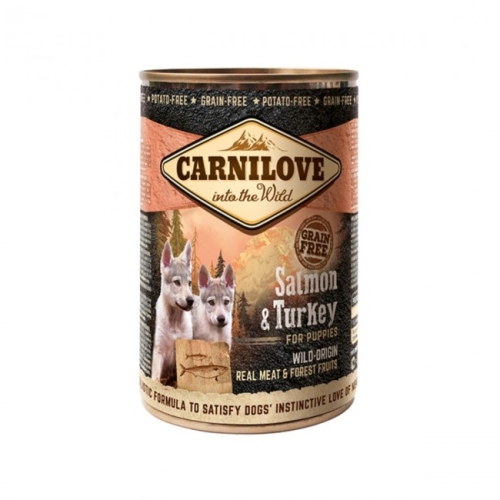 Carnilove Wild Meat консервы для щенков, лосось/индейка, 400 г