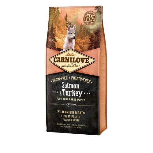 CARNILOVE KUTSIKA TÄISSÖÖT SUUR TÕUG LÕHE/KALKUN 12KG*