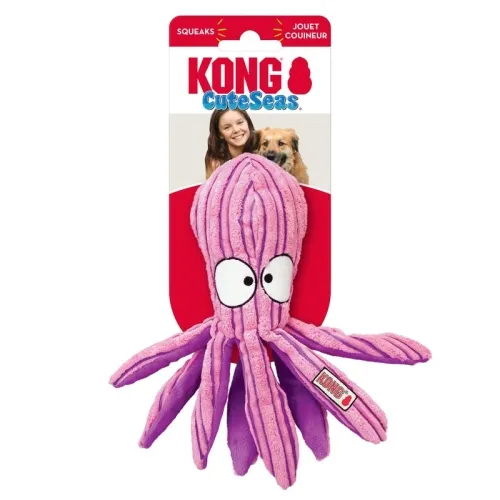 Kong Cuteseas игрушка для собак из текстиля, осьминог, S, розовая
