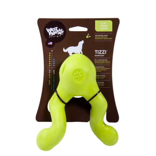 West Paw Tizzi L игрушка для собак, 16,5см, зеленая