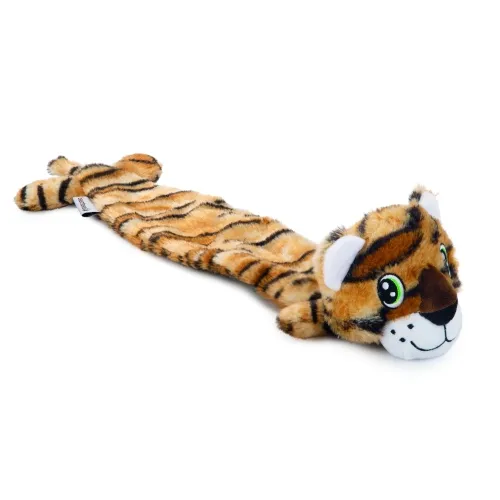 Beeztees Flatinos игрушка тигр для собак, 53 cm, коричневая