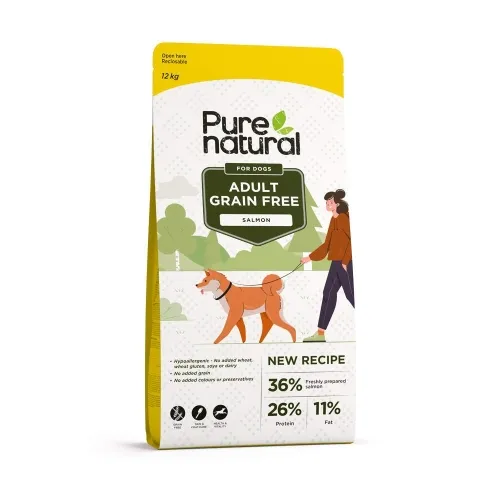 PURENATURAL KOERA TÄISSÖÖT TERAVILJAVABA LÕHE 12KG*