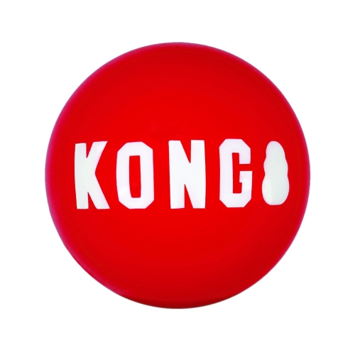 Kong Signature игрушка для собак, мяч среднего размера, розовый