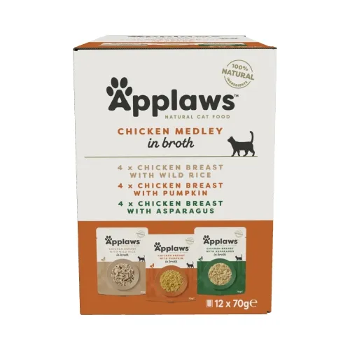 Applaws влажный корм для кошек, курица, 12 x 70 г