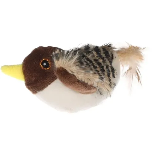 FLAMINGO CAT TOY ZINGA BIRD 10X13X4,5CM BROWN #