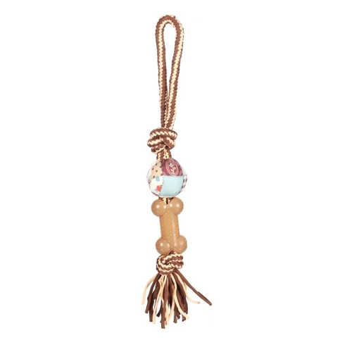 FLAMINGO DOG TOY ROPE WITH ACCESSORIES 40CM #