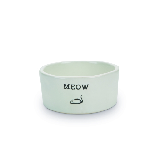 Beeztees Meow керамическая миска для кошек, 11,5Х4 см, белая