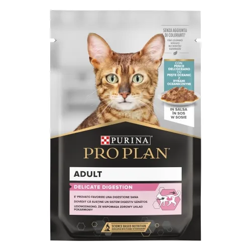 Pro Plan NS Delicate влажный корм для взрослых кошек с морской рыбой