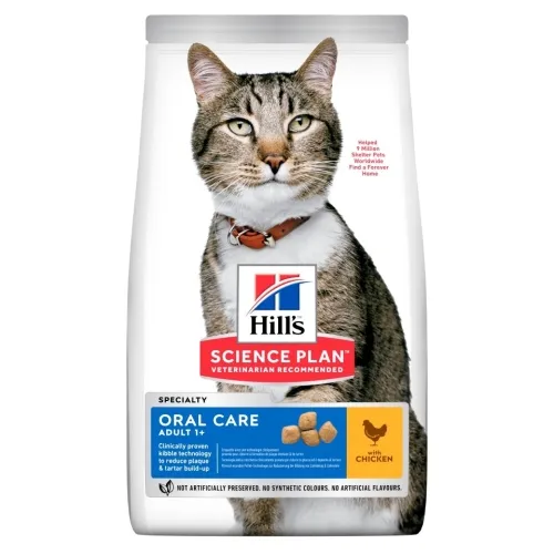 Hills Feline Oral Care Adult - сухой корм для кошек, курица, 7 кг