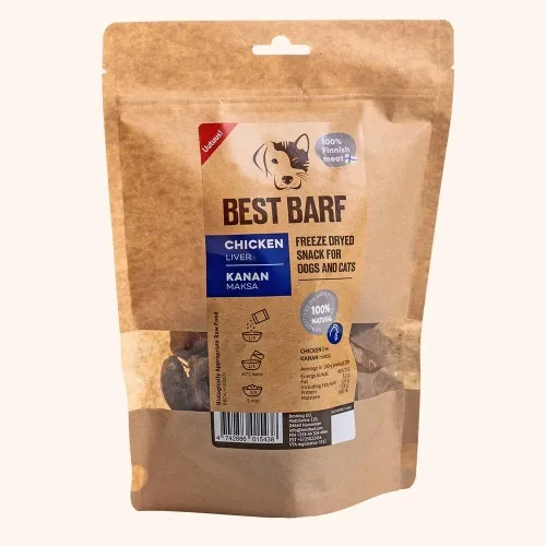 Best Barf лакомство холодной сушки, куриная печень 100 г.