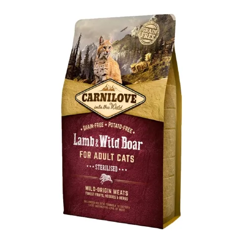 CARNILOVE KASSI TÄISSÖÖT STERIL.LAMMAS/METSSIGA 6KG*