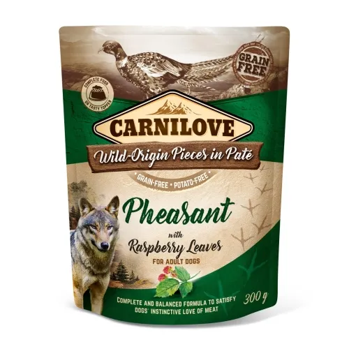 CARNILOVE KOERA KONSERV PATE FAASAN/VAARIKALEHED 300G*