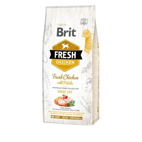 BRIT FRESH KOERA TÄISSÖÖT KANA/KARTUL 12KG*